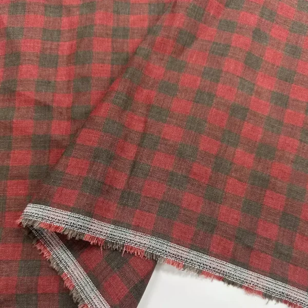 100% Linen Yarn Dyed Washed Check Fabric | 175gsm, 140cm Width - Image 6