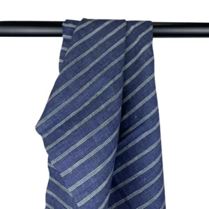 100% Linen Delavé Yarn-Dyed Stripe Fabric | 175gsm, 140cm Width