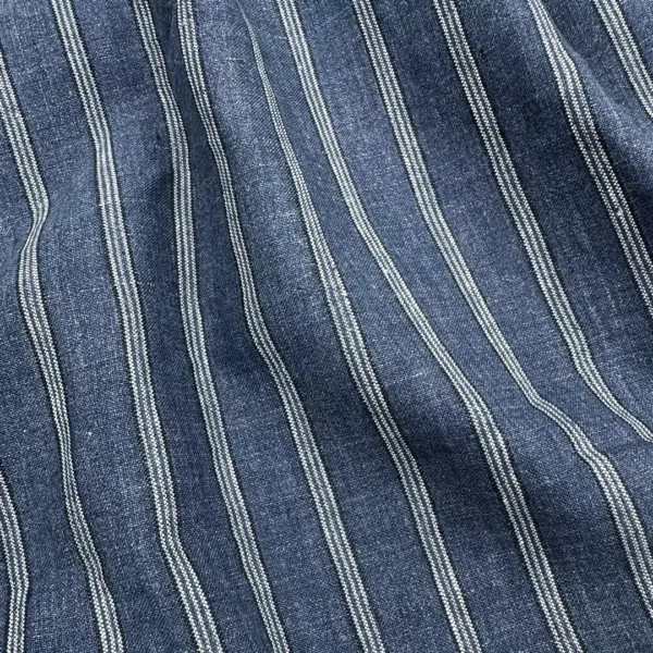 100% Linen Delavé Yarn-Dyed Stripe Fabric | 175gsm, 140cm Width - Image 4