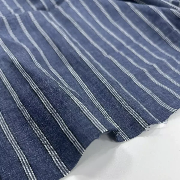 100% Linen Delavé Yarn-Dyed Stripe Fabric | 175gsm, 140cm Width - Image 3