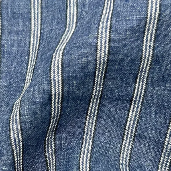 100% Linen Delavé Yarn-Dyed Stripe Fabric | 175gsm, 140cm Width - Image 5
