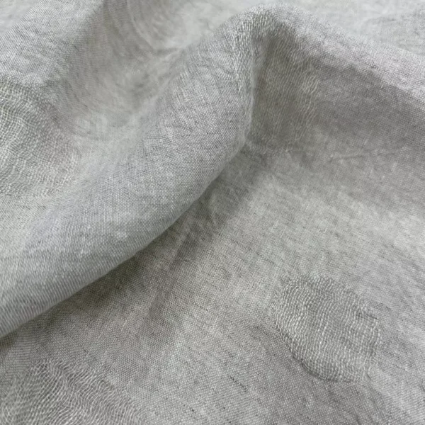 100% Linen Natural Large Jacquard Washed Fabric | 165gsm, 140cm Width - Image 5
