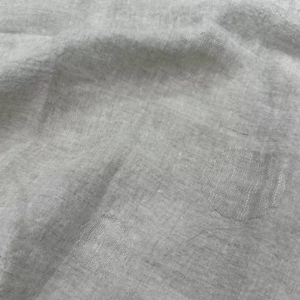 100% Linen Natural Large Jacquard Washed Fabric | 165gsm, 140cm Width - Image 4