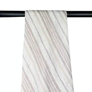 100% Linen Yarn-Dyed Jacquard Fabric | Fashion Diagonal Stripe Design | 130gsm, 140cm Width