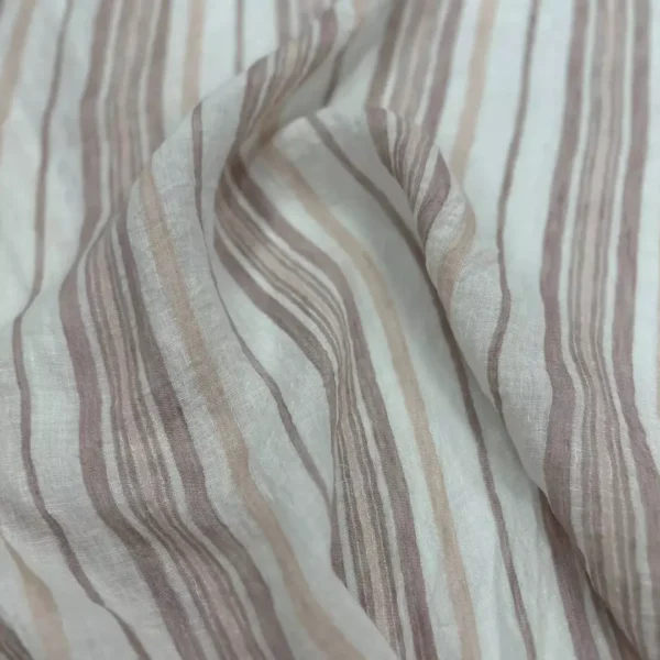 100% Linen Yarn-Dyed Jacquard Fabric | Fashion Diagonal Stripe Design | 130gsm, 140cm Width - Image 5