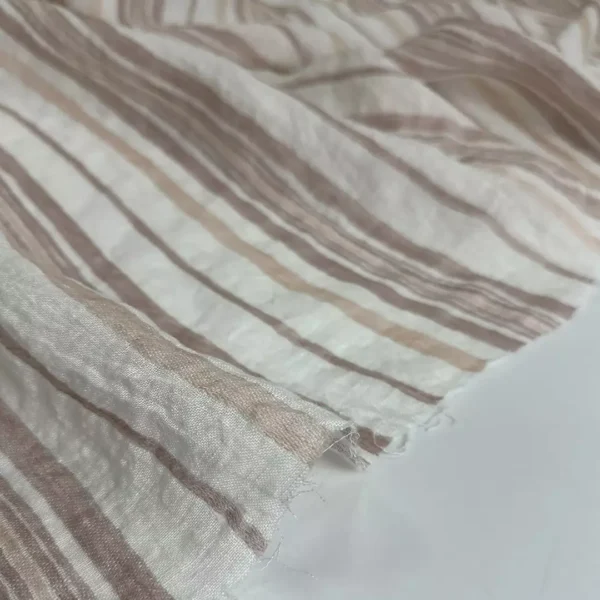 100% Linen Yarn-Dyed Jacquard Fabric | Fashion Diagonal Stripe Design | 130gsm, 140cm Width - Image 4